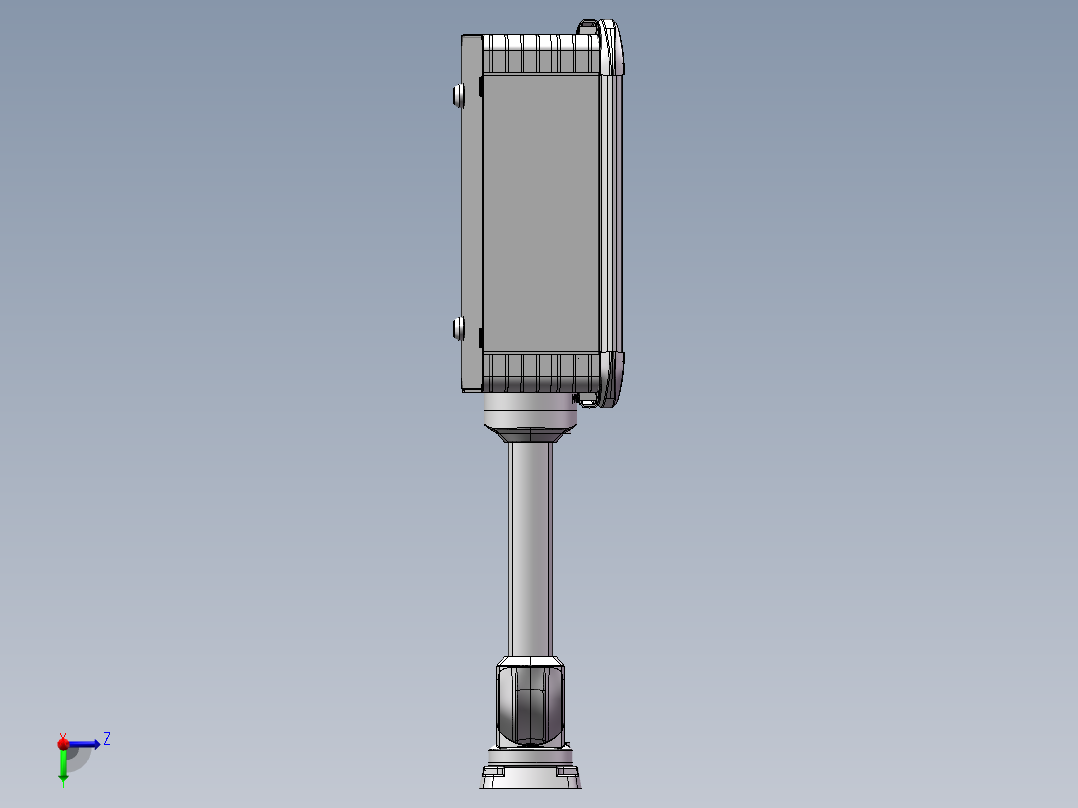 向上顶座+转角+箱体连接器+控制箱左视图