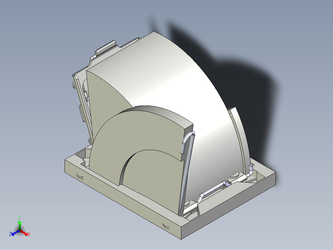 中央处理器插座LGA2011标准ILM正等轴测图