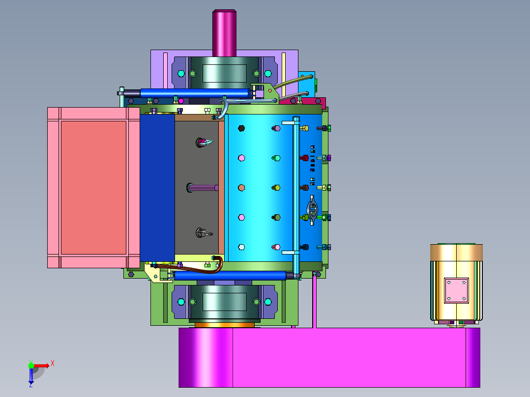 大型岩石破碎机器俯视图