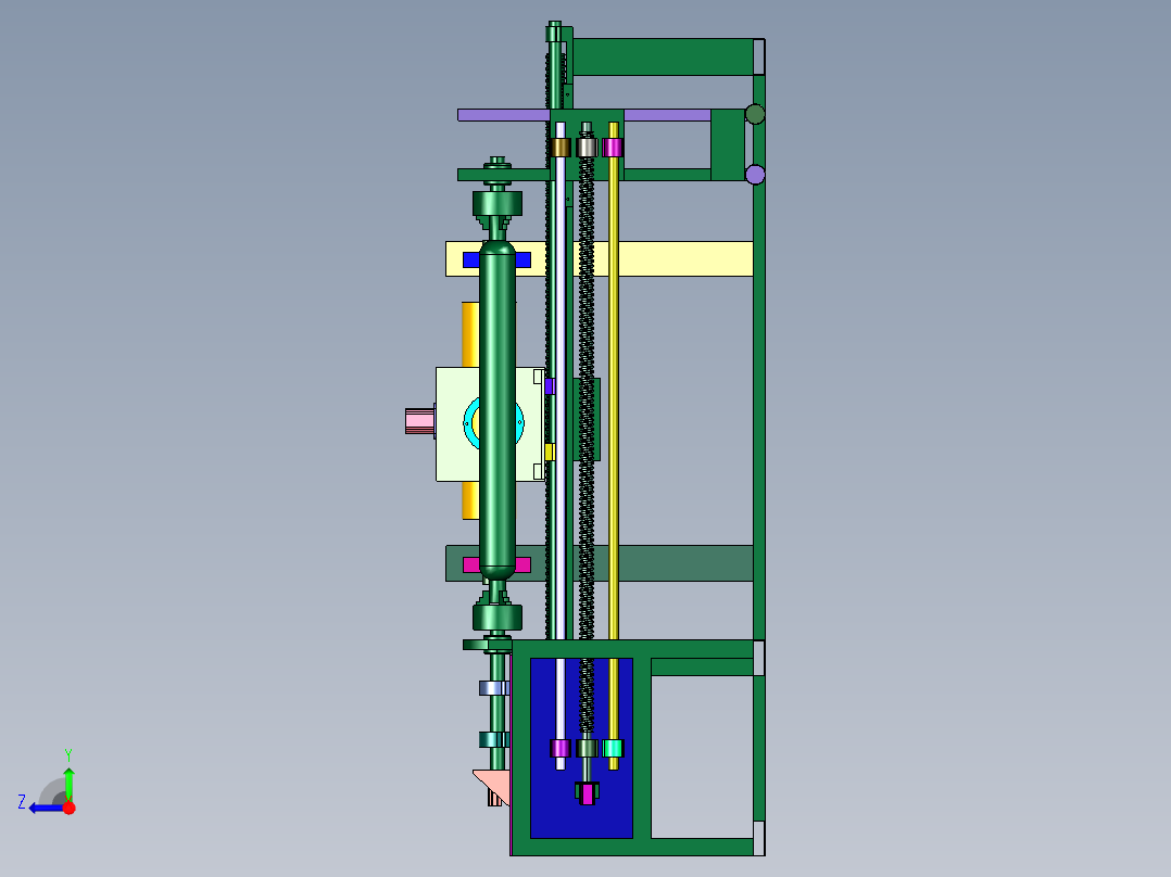 碳纤维电机转子大张力缠绕机右视图
