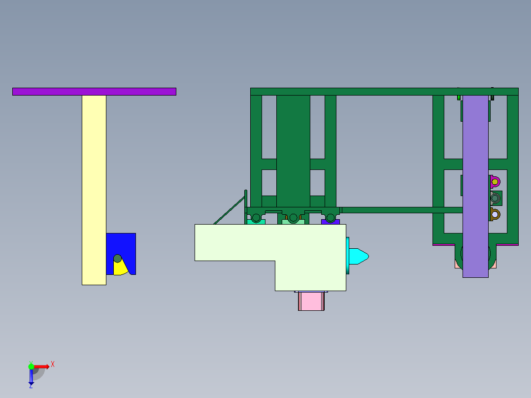 碳纤维电机转子大张力缠绕机俯视图