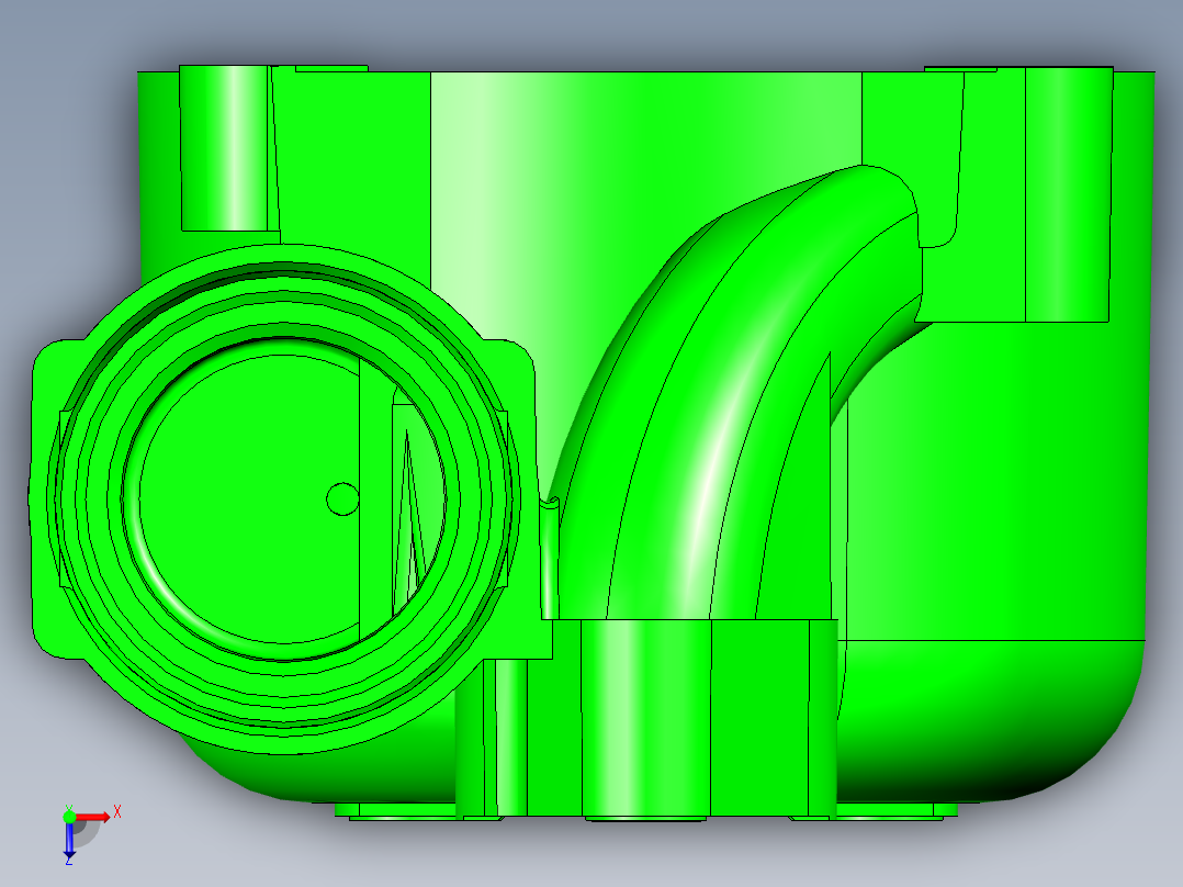 大型塑胶件设计参考模型-injection-mold-example-48俯视图