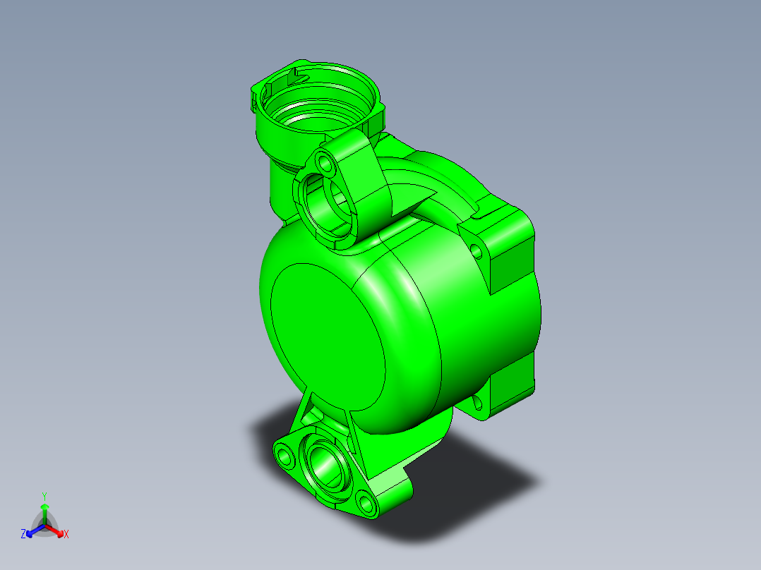 大型塑胶件设计参考模型-injection-mold-example-48正等轴测图
