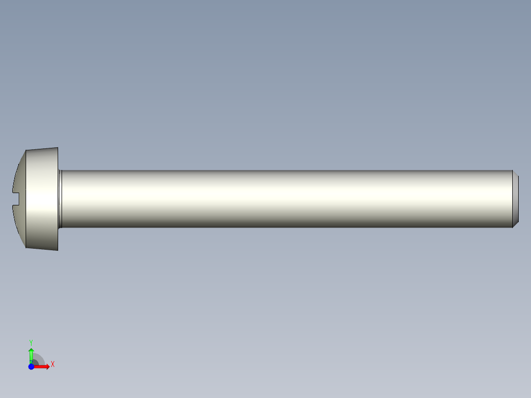 Cross_recessed_head-M5-40-20-4-9-6.stp螺钉-前视图