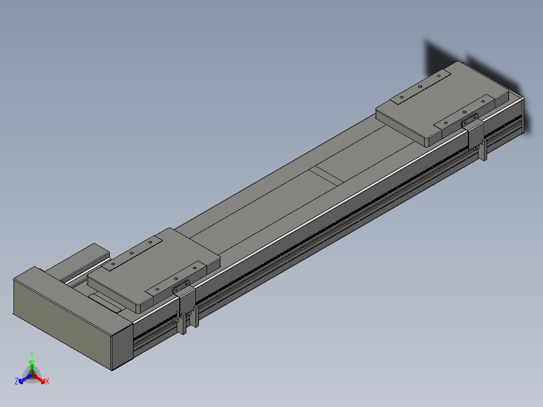直线模组LHC14-S600-R设计图纸