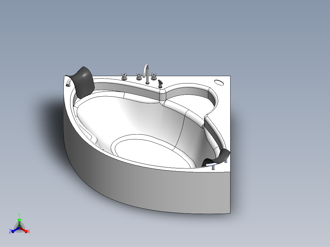 浴缸5正等轴测图