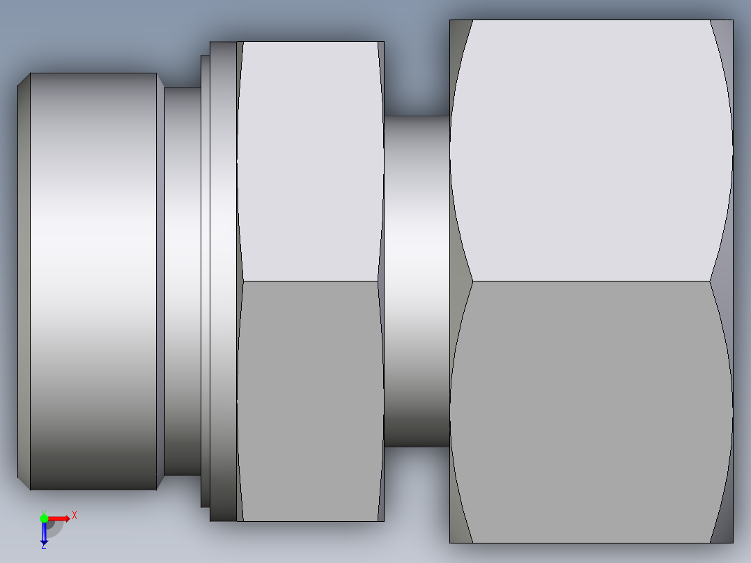 卡套式工业通用硬管接头EO_Standpipe_connector_EVGE38SREDCF俯视图