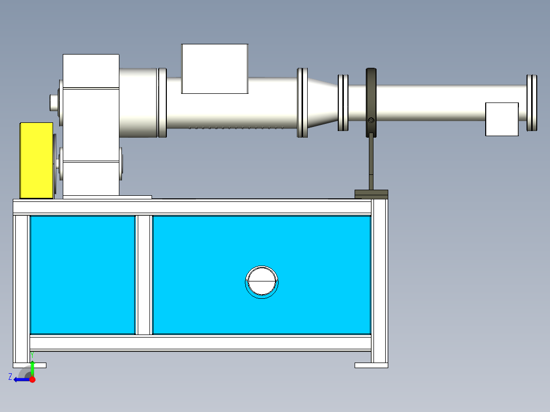 挤压式脱水机右视图