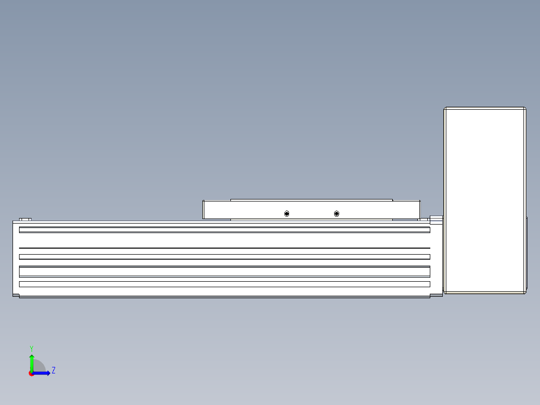 同步带全封闭直线模组TPA-HCB-120D-90-L100-LU-C-P40-N3左视图