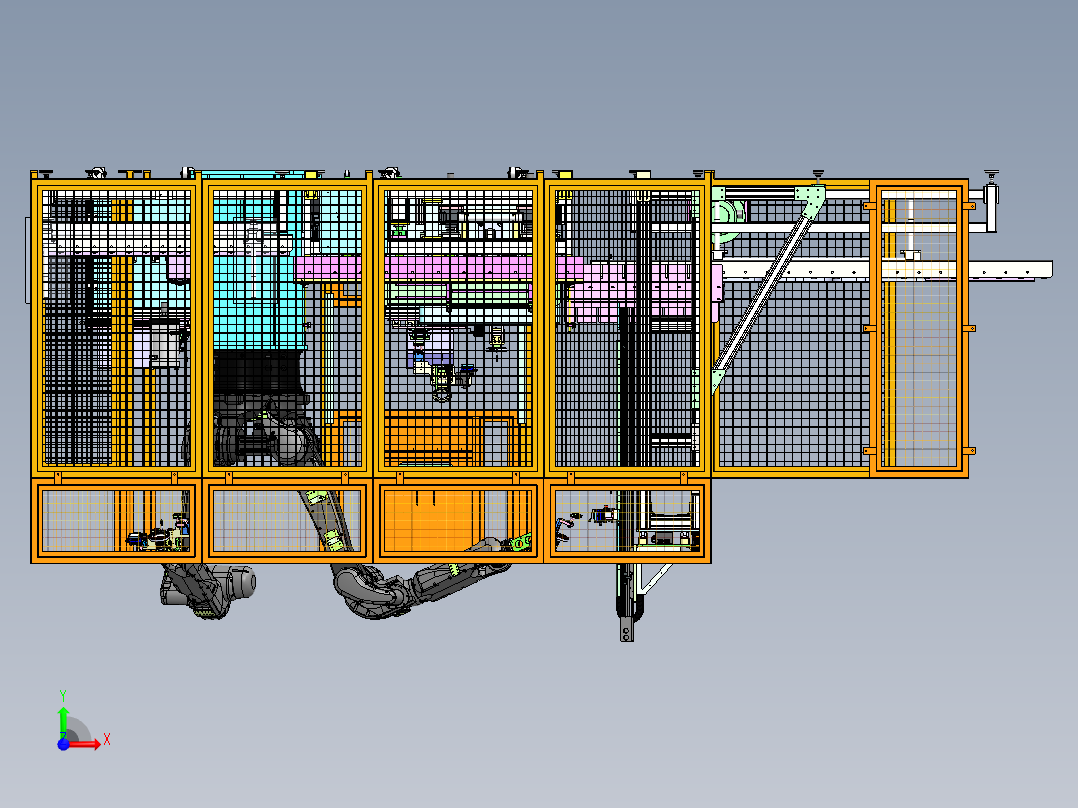 机器人贴标线sw20可编辑前视图