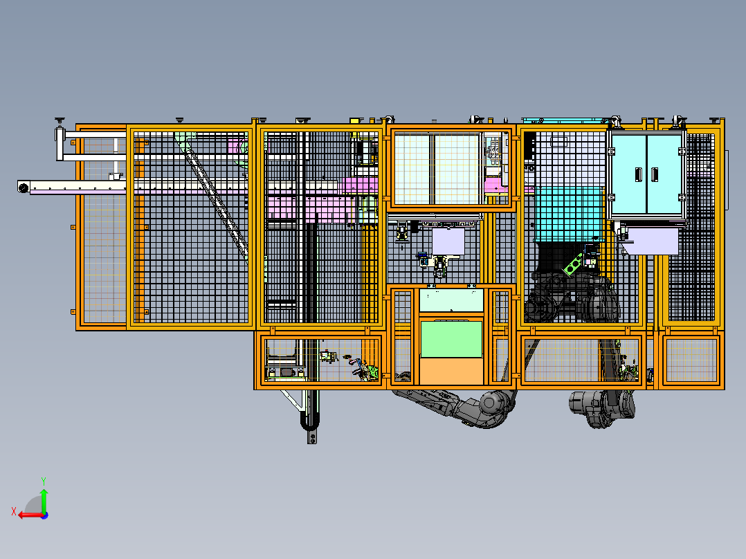 机器人贴标线sw20可编辑后视图