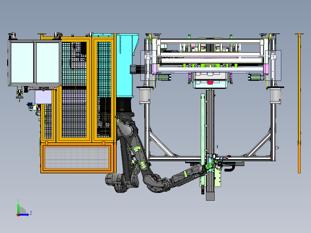 机器人贴标线sw20可编辑左视图