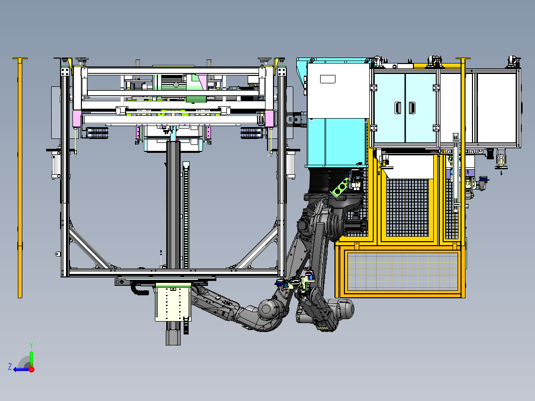 机器人贴标线sw20可编辑右视图