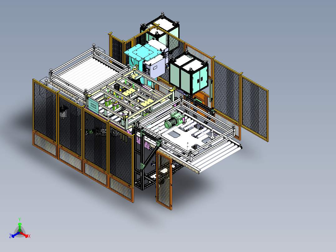 机器人贴标线sw20可编辑正等轴测图
