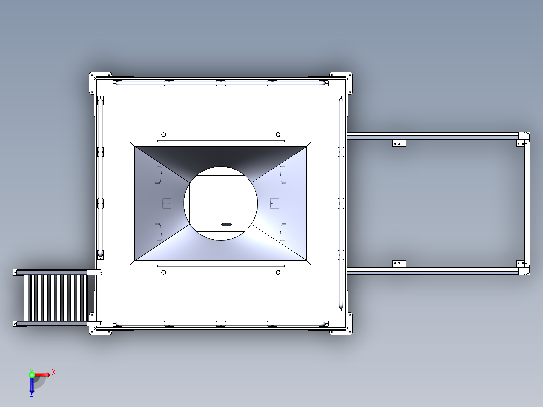 吨袋打包机（sw18可编辑+工程图）俯视图
