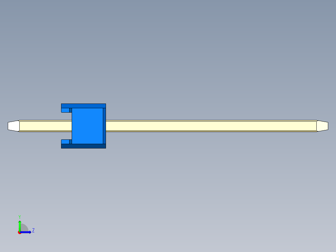 彩色公头100mil（2.54mm）系列-DS1021_blue_1x06p_100mil_Type5_rev1.0左视图