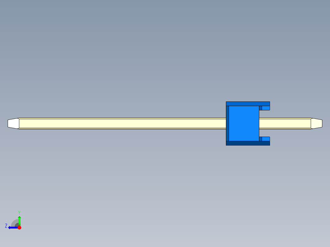 彩色公头100mil（2.54mm）系列-DS1021_blue_1x06p_100mil_Type5_rev1.0右视图