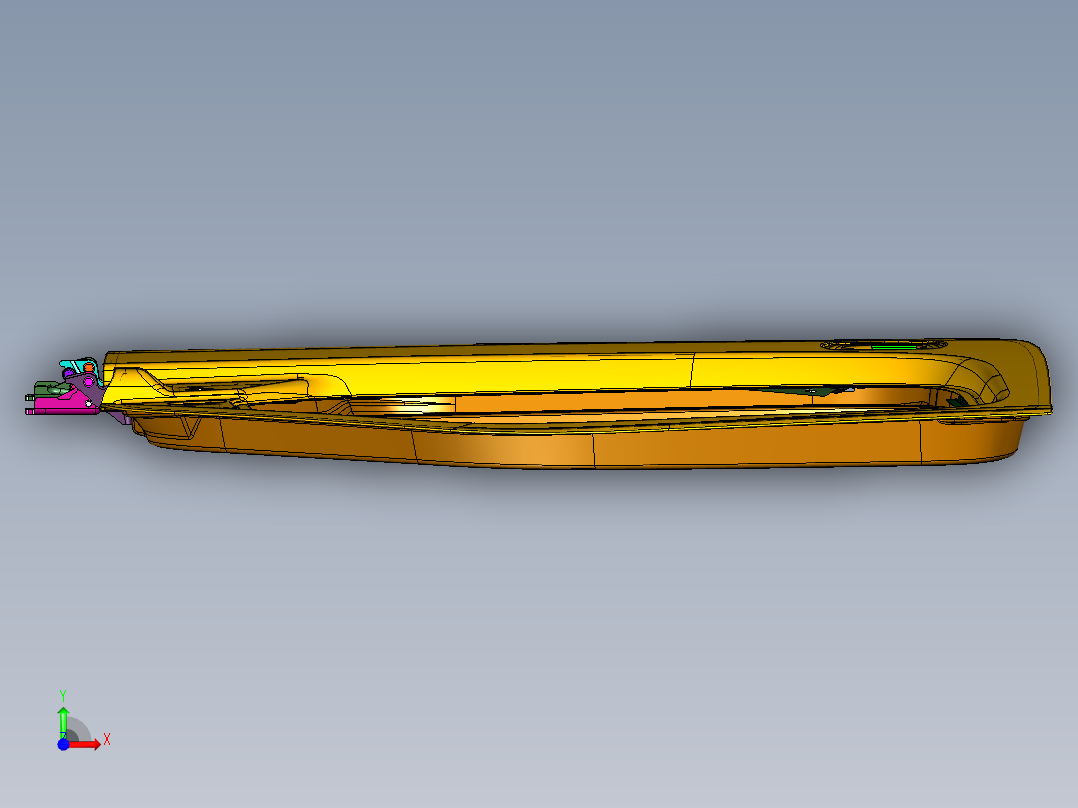 汽车车门组成钣金前视图