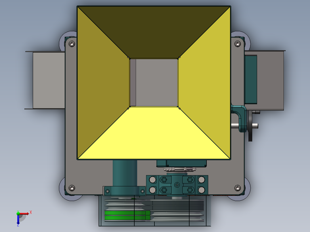 水稻脱壳机（胶辊砻谷机）含三维二维参考书663173俯视图