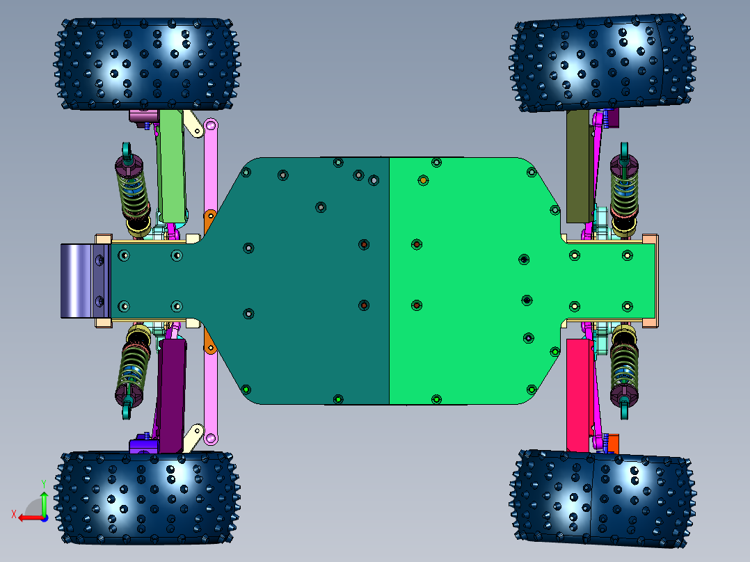 荒野特技遥控车后视图