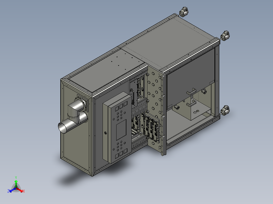 大陆预热炉正等轴测图