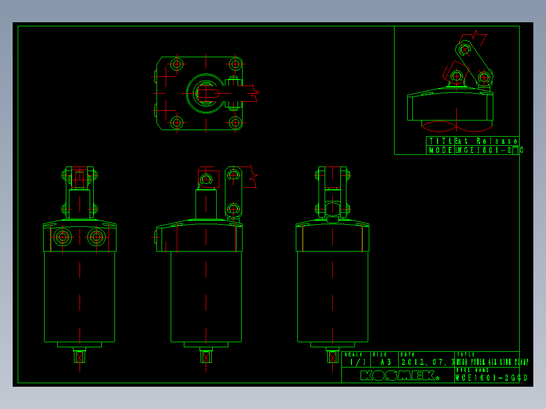 KOSMEKWCE1601-2GCD多系列多零件图纸模型多系列多零件图纸模型