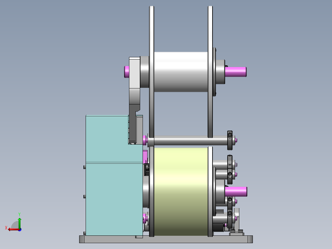 標準卷料送料機構;料寬範圍（0~150MM）后视图