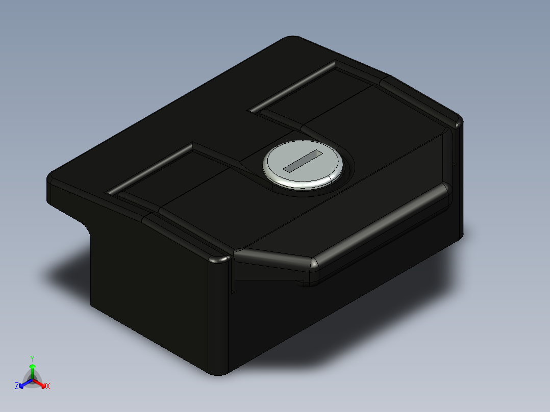 型材-KJN SLAM LATCH WITH UNIQUE LOCK KJN530353正等轴测图