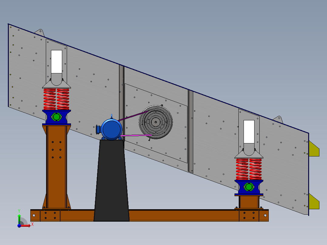 M309-2YA2460H型双层圆振动筛前视图