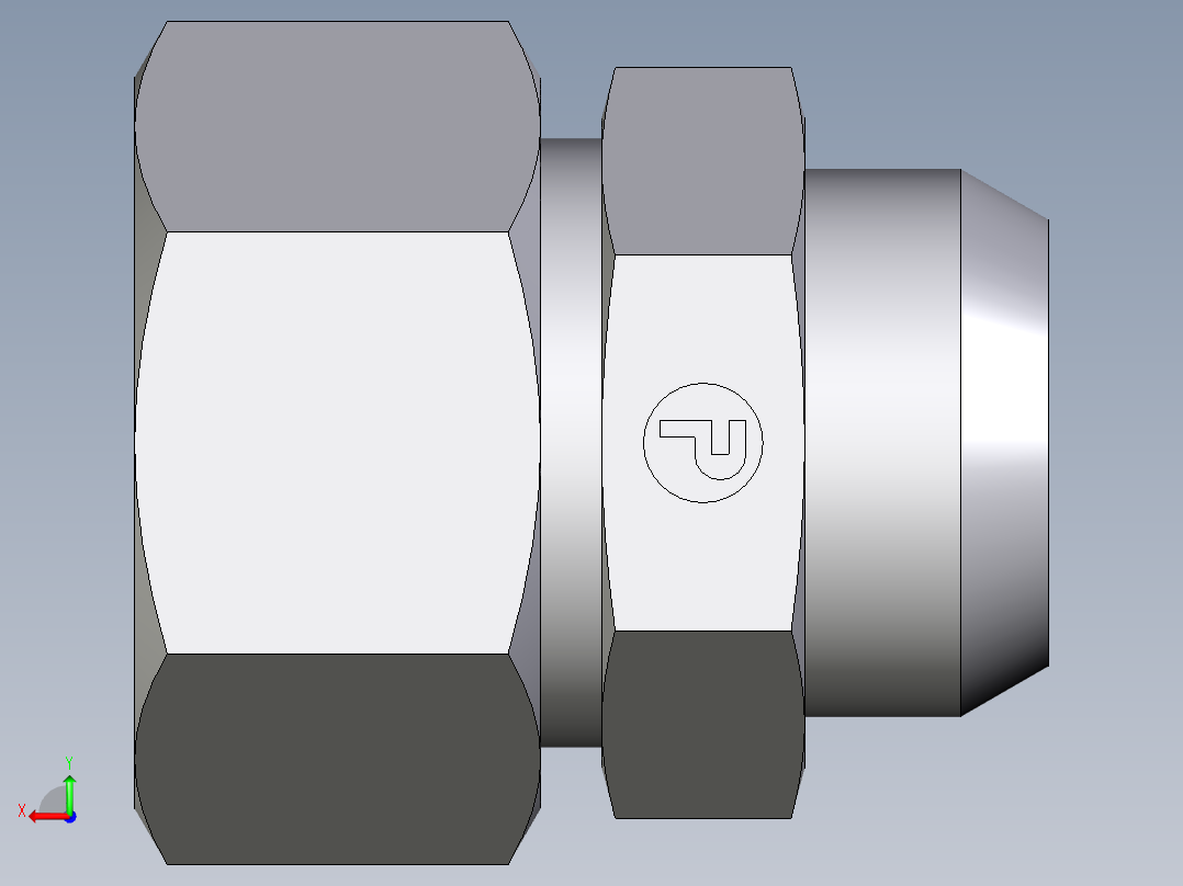 卡套式工业通用硬管接头EO_Weld_connector_AS22ZL后视图