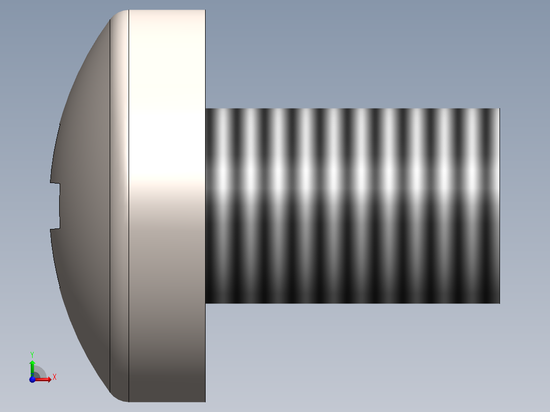 螺丝 M2 x 十字盘头-M2 x 3 Screw head.SLDPRT前视图