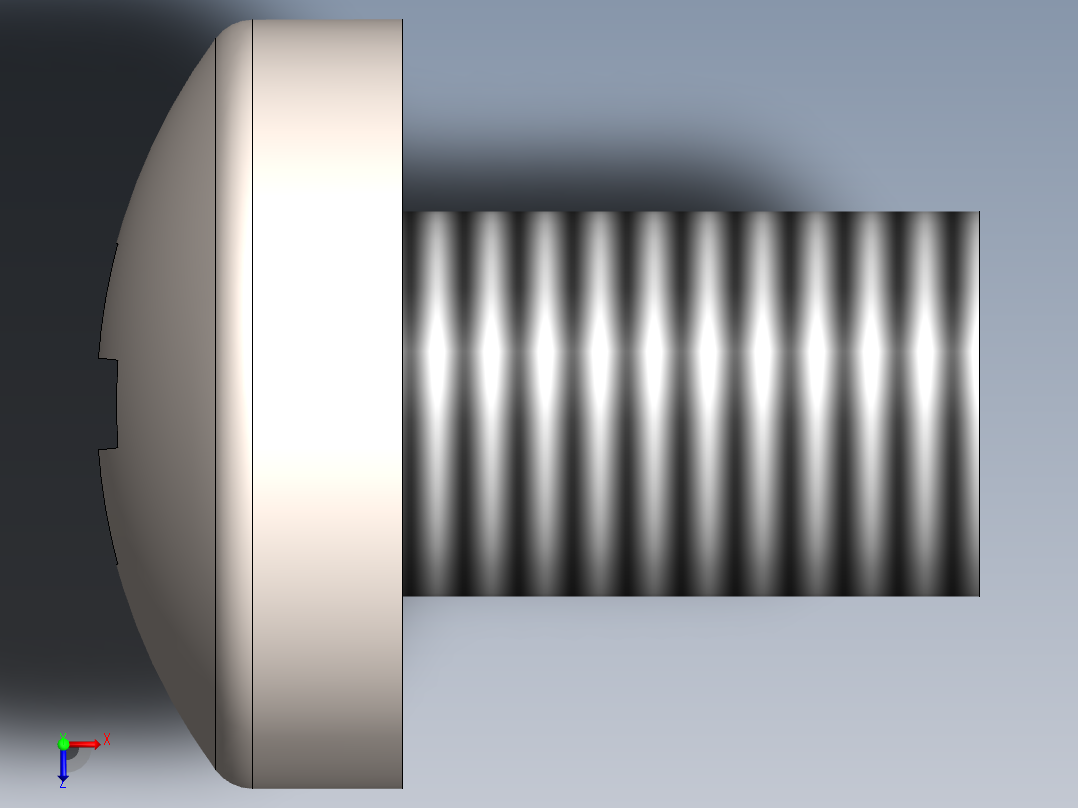螺丝 M2 x 十字盘头-M2 x 3 Screw head.SLDPRT俯视图