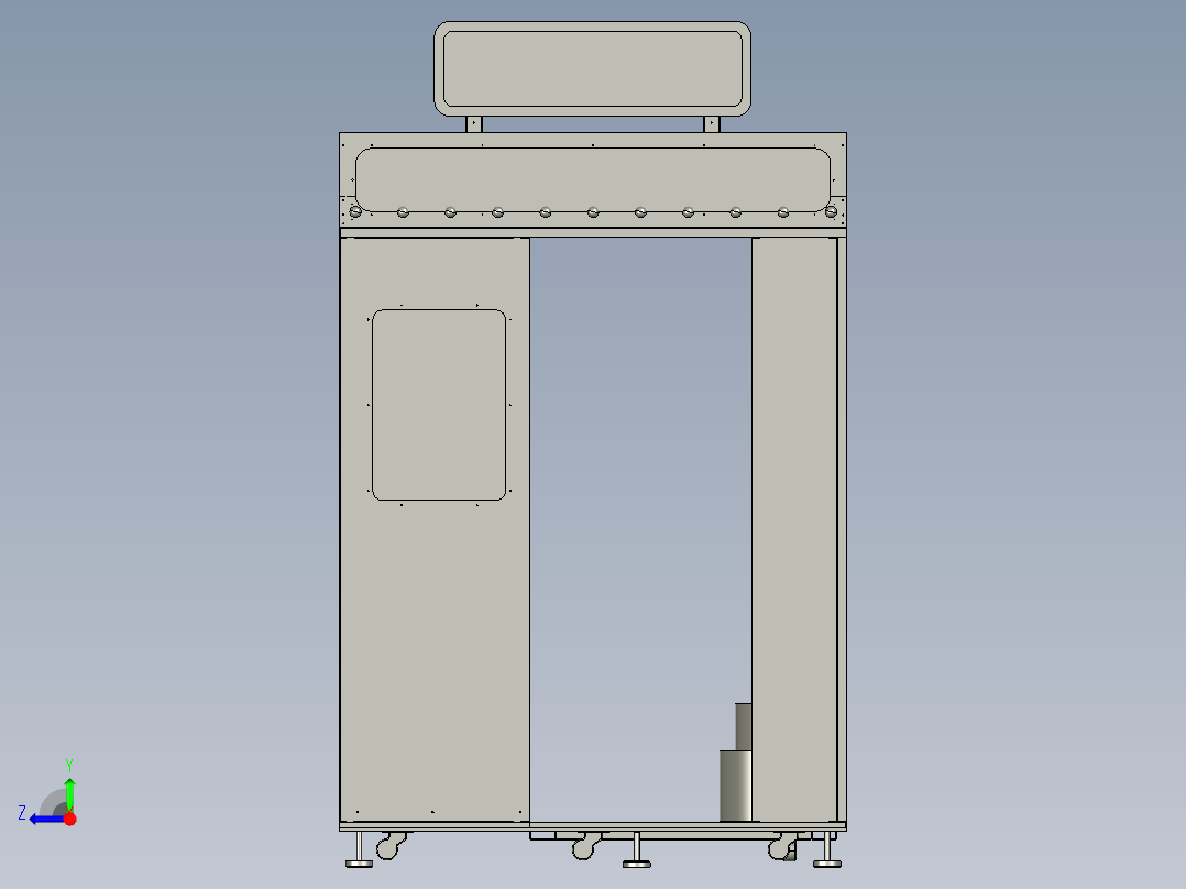 非标设备机箱3D右视图