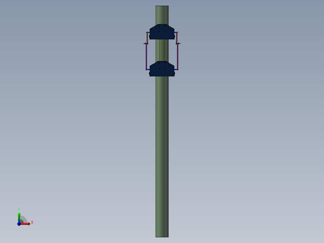 爬杆机器人（sw17可编辑+cad）前视图