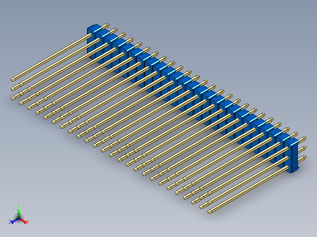 彩色公头100mil（2.54mm）系列-DS1021_blue_3x25p_100mil_Type43_rev1.0