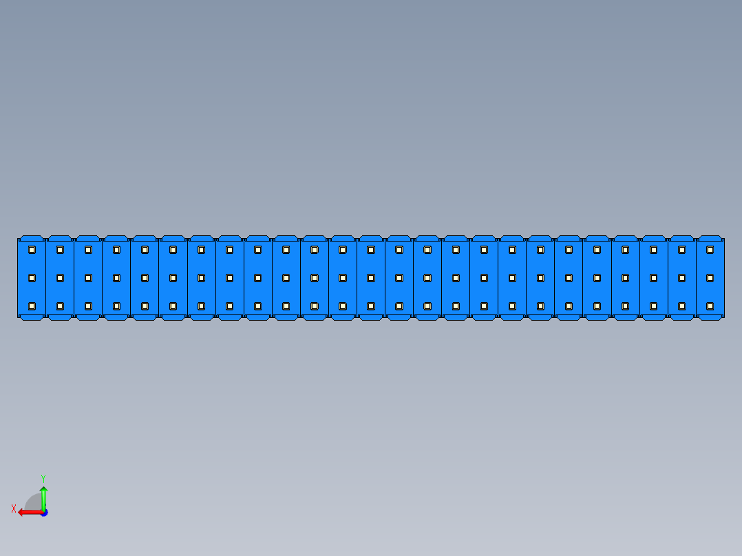 彩色公头100mil（2.54mm）系列-DS1021_blue_3x25p_100mil_Type43_rev1.0后视图