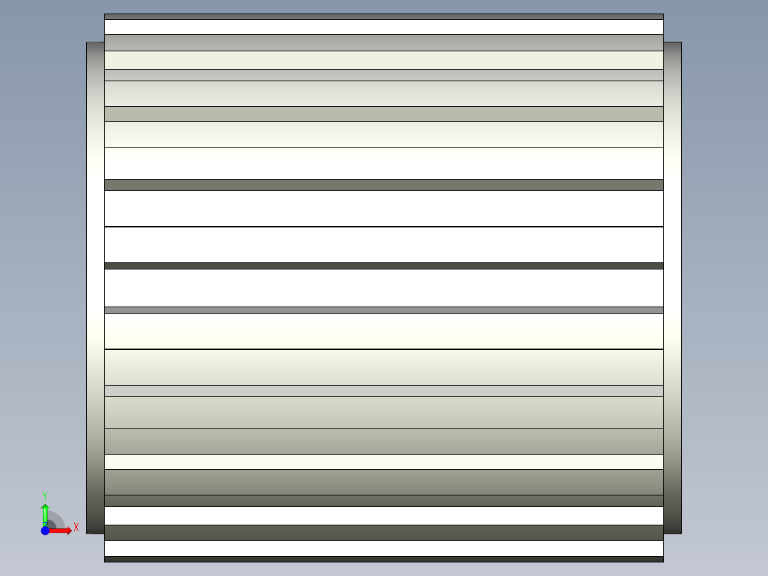 時規皮帶惰輪TIP(A)-3D多系列多零件图纸模型前视图
