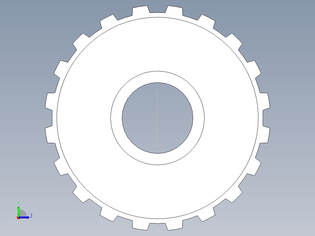 時規皮帶惰輪TIP(A)-3D多系列多零件图纸模型左视图