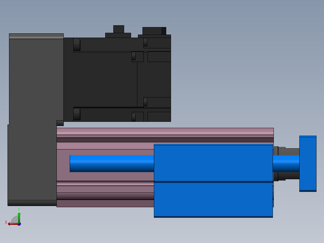 电动缸MTC32-P-200W-R后视图