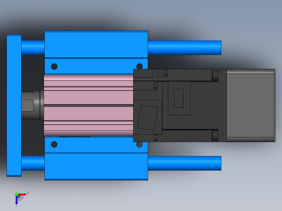 电动缸MTC32-P-200W-R俯视图