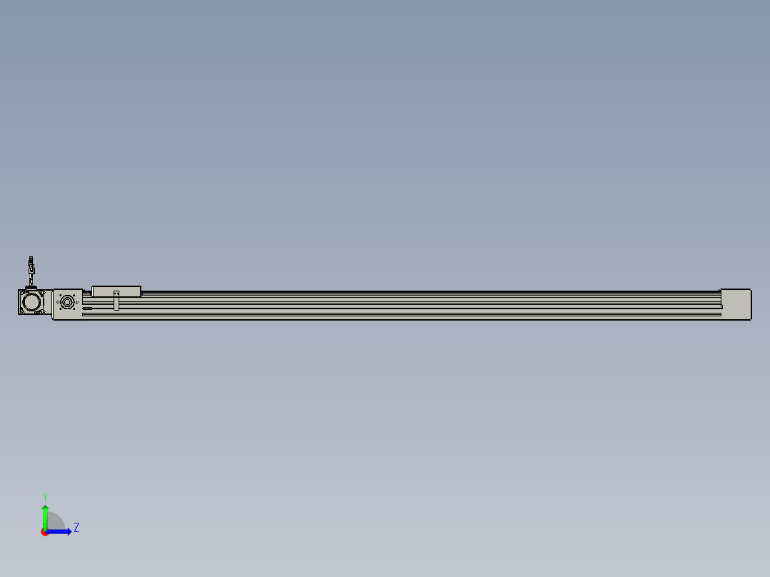威洛博直线电机模组EB6-L70-S1500-BR-P40-MS3左视图