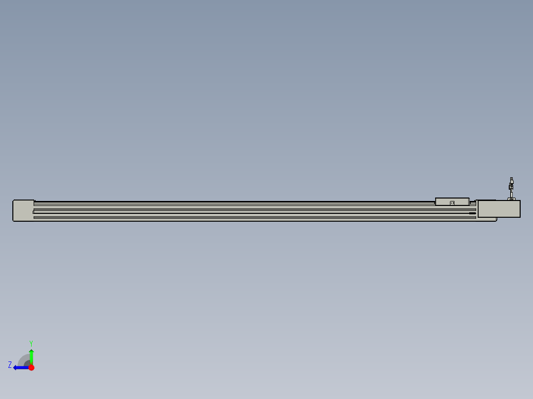 威洛博直线电机模组EB6-L70-S1500-BR-P40-MS3右视图