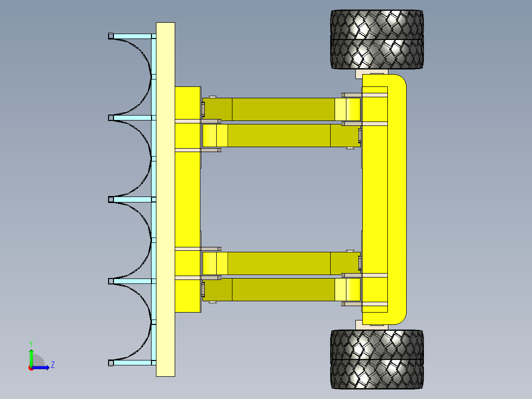 konsep剪式提升装载机左视图