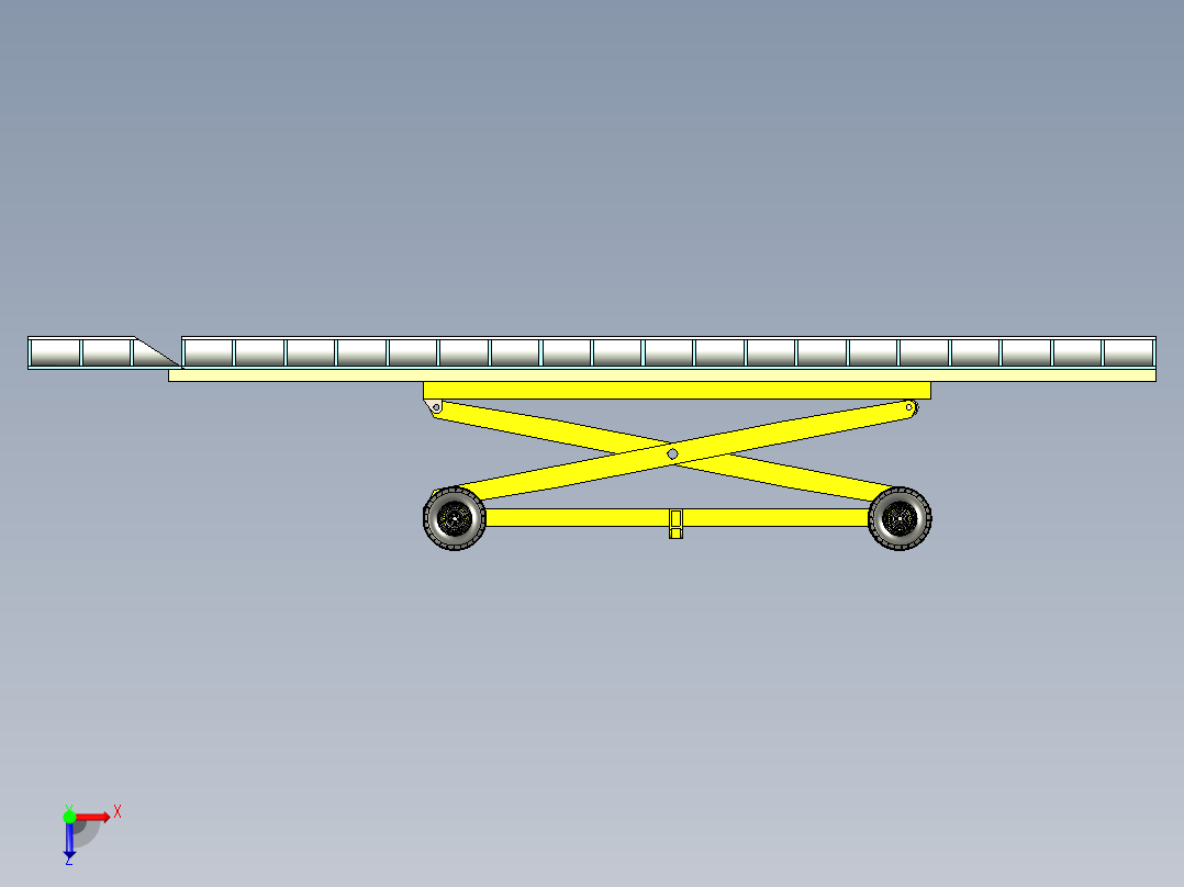 konsep剪式提升装载机俯视图