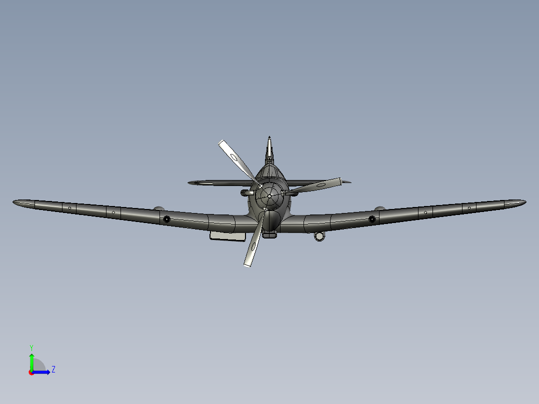 超级喷火战斗机左视图