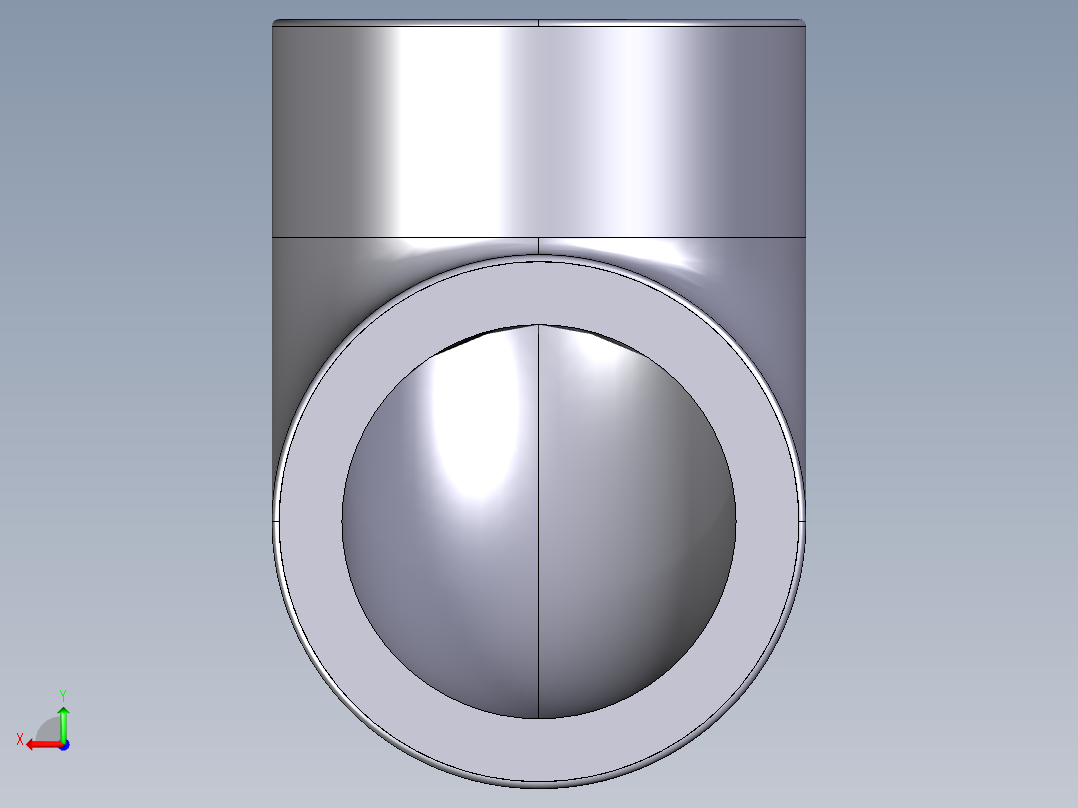 1GLFV 90°肘与溶剂焊接插座和BSP螺纹母端R后视图