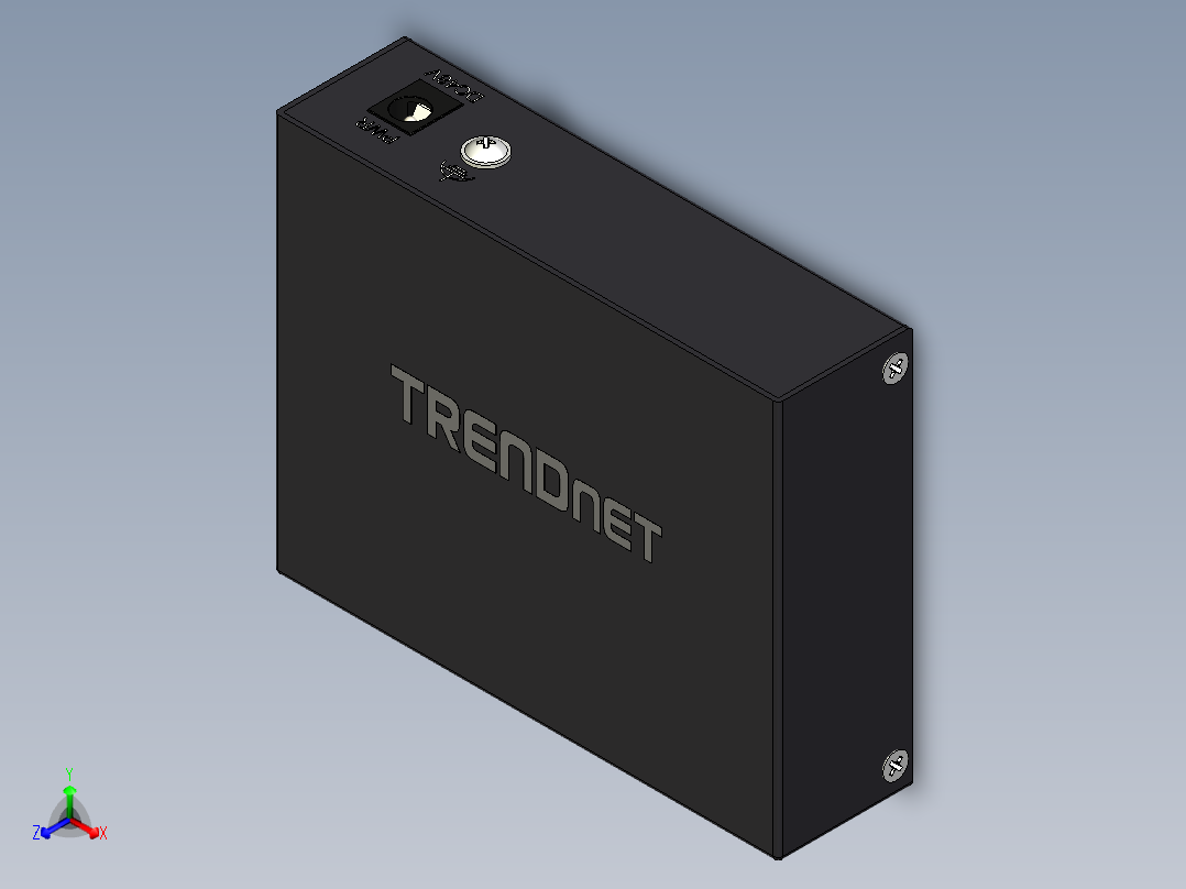 5端口千兆PoE交换机正等轴测图