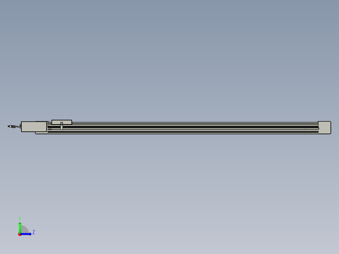 威洛博直线电机模组EB6-L70-S1550-BL-P40-MS3左视图