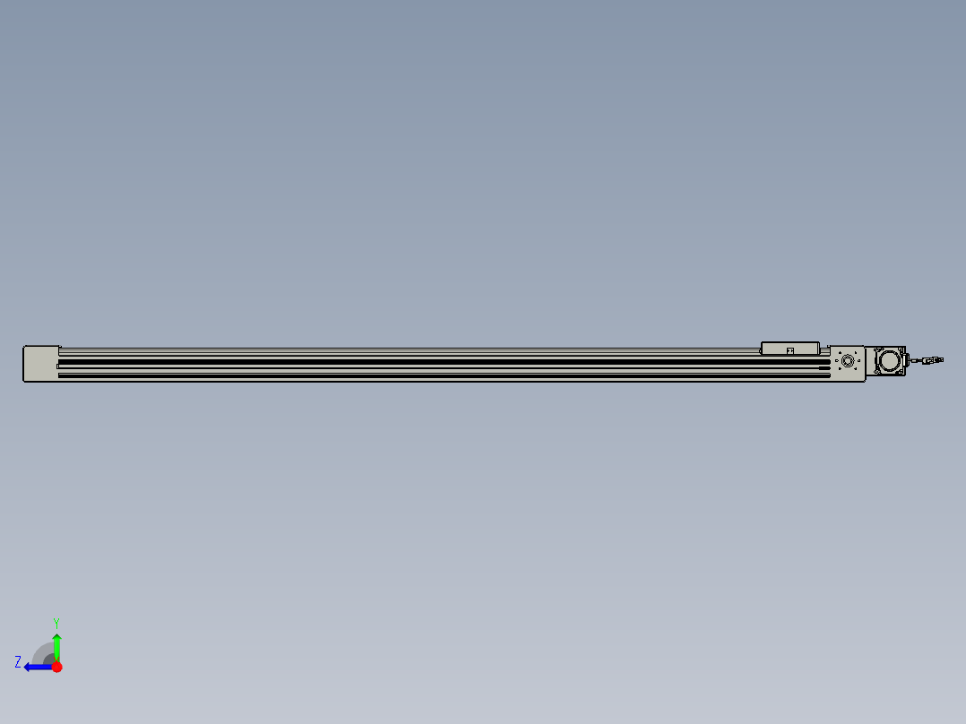 威洛博直线电机模组EB6-L70-S1550-BL-P40-MS3右视图