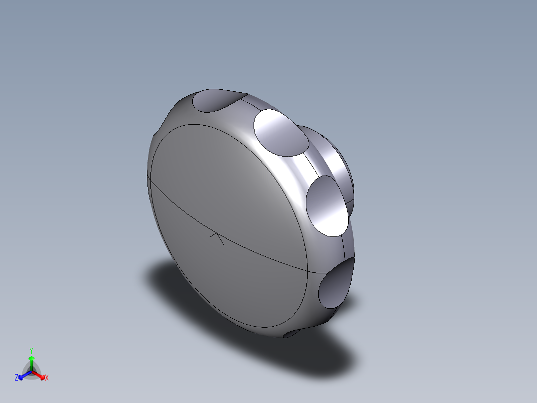 星型把手(不銹鋼)2469(B)-3D多系列多零件图纸模型正等轴测图